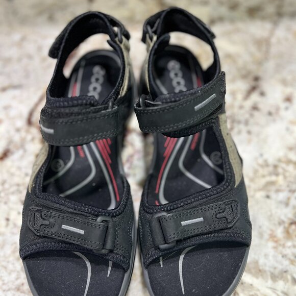 Brand New ECCO Yucatan Sandals Size EU39  Color is black/mole - Picture 2 of 6